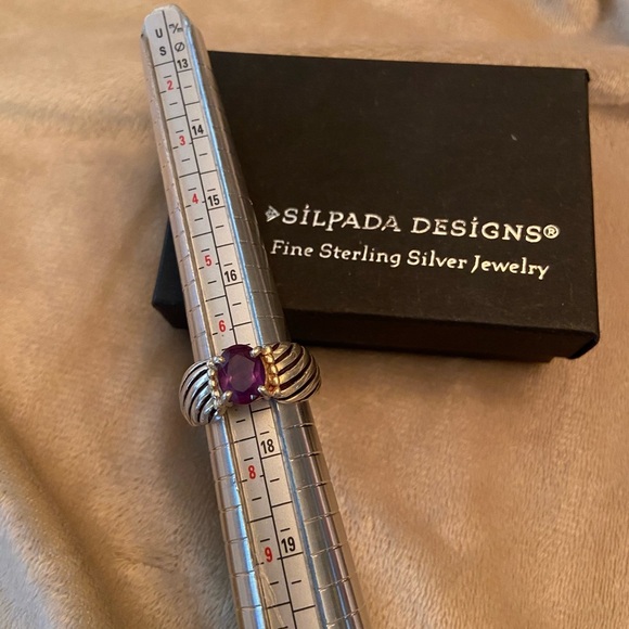 Retired Silpada Amethyst Ring size 7 - Picture 4 of 4